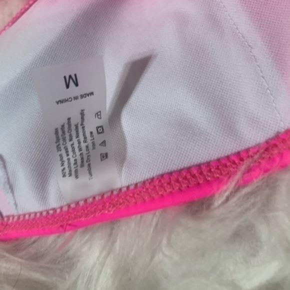 Hot Pink One Piece Bikini Size Medium - Picture 7 of 8